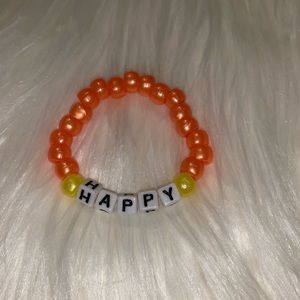 Happy orange and yellow beaded VSCO bracelet